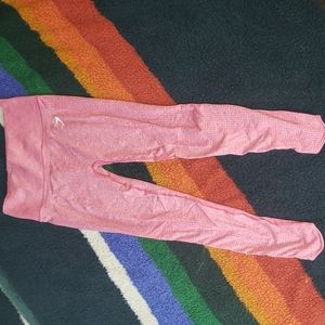 Gymshark Pink Marl Leggings with cinch at glutes